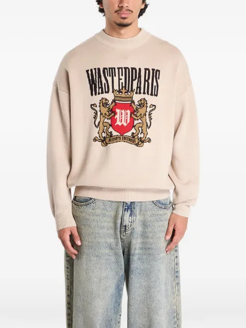 WASTED Crest crew-neck sweater Neutrals WP000291