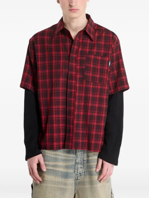 WASTED Age tartan-pattern shirt Red WP000351