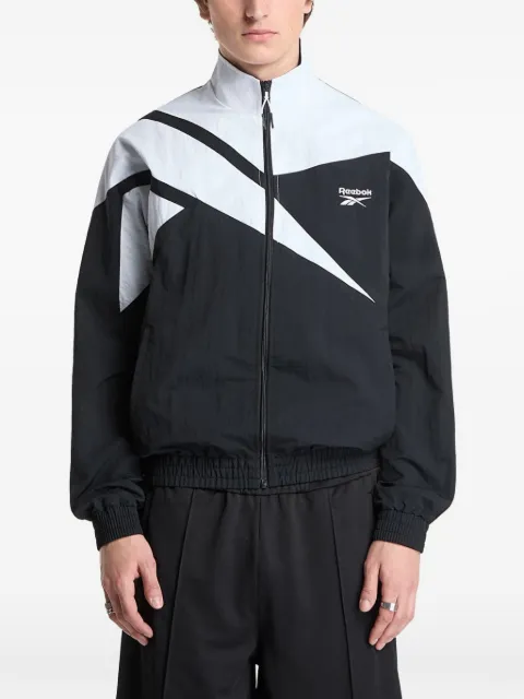 Reebok logo-embroidered panelled track jacket Black 100250910