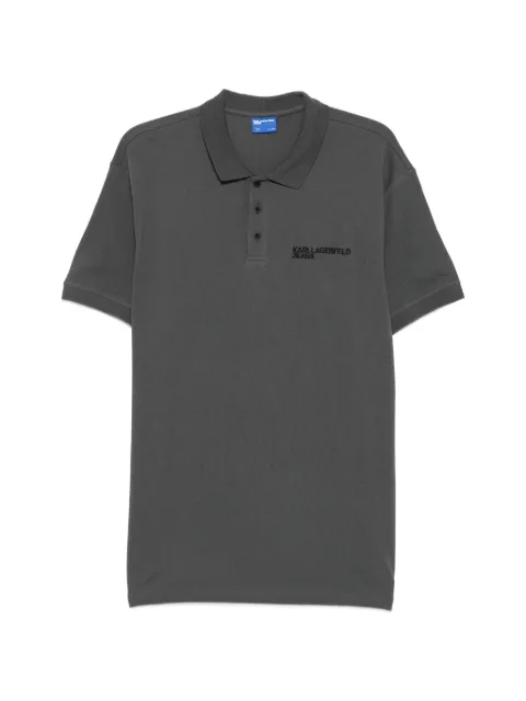 Karl Lagerfeld Jeans logo-embroidered polo shirt Grey A2M17094