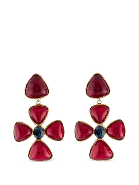 CHANEL Pre-Owned 1989s Gripoix drop earrings Gold ER026619