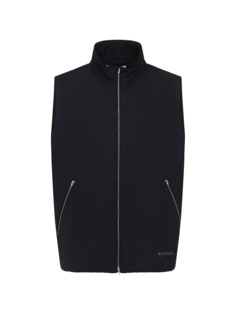 Jil Sander logo-print funnel-neck gilet Black J22SW0125J70215