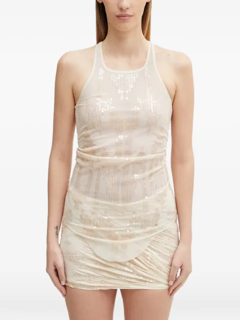Rick Owens Lilies sequin-embellished semi-sheer top Neutrals LI01F7101TUSM21
