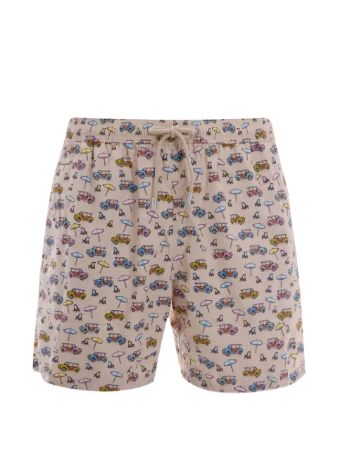 MC2 Saint Barth Dune Buggy graphic-print drawstring swim shorts Neutrals LIG0003
