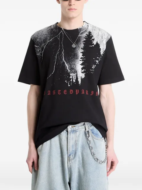 WASTED Black Hill graphic-print T-shirt Black WP000358