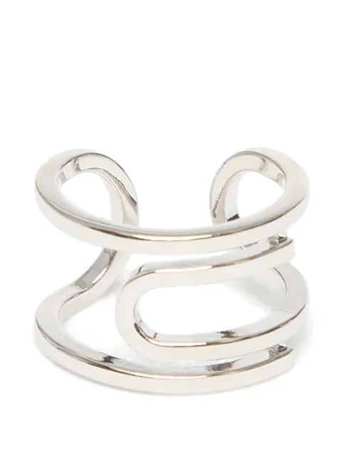 Off-White Paperclip cut-out ring Silver OMOC07VS26MET0017200