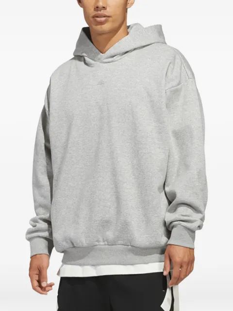adidas logo-print fleece hoodie Grey JZ9532