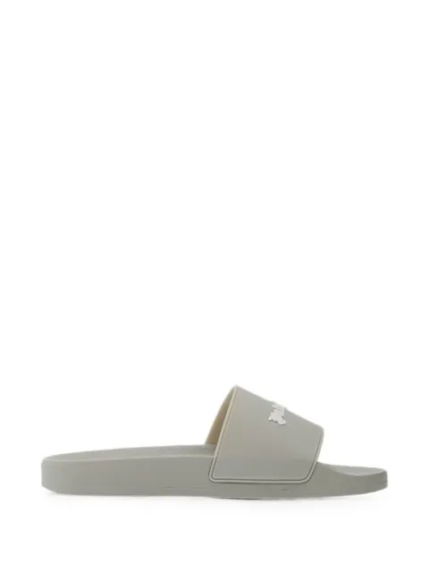Palm Angels logo-print slides Grey PMIC017S26MAT004