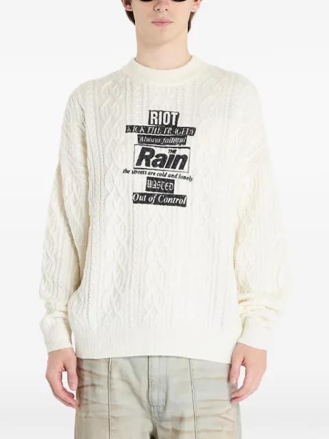 WASTED Rain cable-knit sweater Neutrals WP000159
