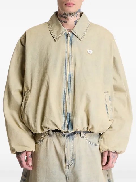 MISBHV sand-washed bomber denim jacket Neutrals 260U404