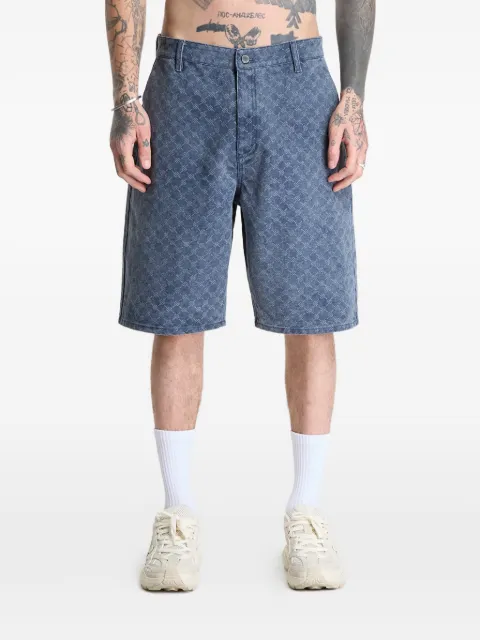 Daily Paper monogram-print washed shorts Blue 2610077