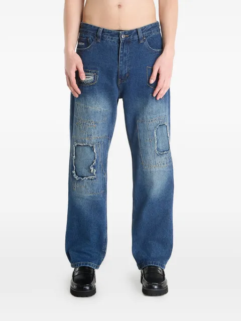 WASTED cotton straight-leg jeans Blue WP000344