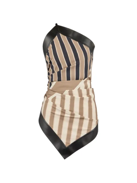 Tod's top in silk with leather inserts Neutrals X5WB952563EYUZ