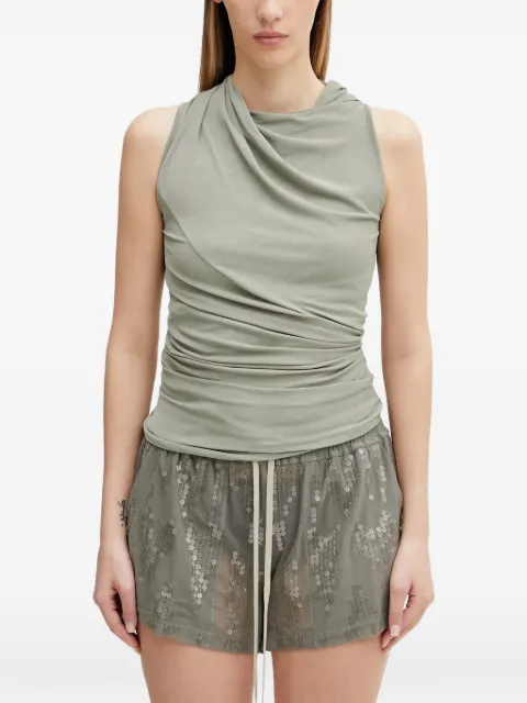 Rick Owens Lilies Luna draped sleeveless top Green LI01F7109CVI
