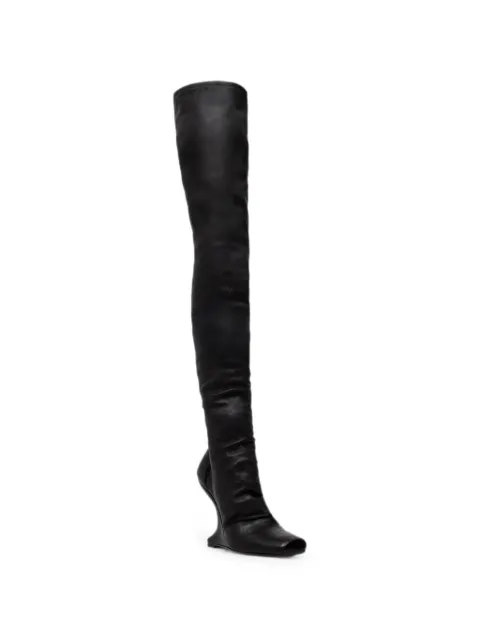 Rick Owens Lilies sculptural-heel open-toe boots Black LI01F7801LS
