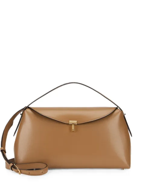 TOTEME T-Lock leather tote bag Brown 234WAL956LE0025