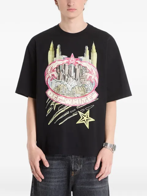 Off-White Big Frame World Skate graphic-print T-shirt Black 44MAA120Z26J002001