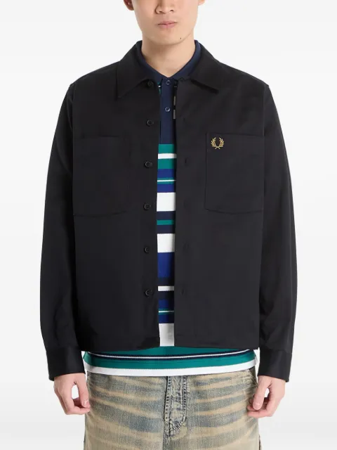 Fred Perry twill-texture shirt Black M2400102