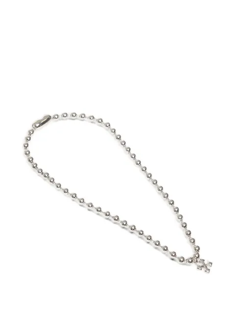 Off-White Arrow ball-chain necklace Silver OMOB15UC99MET0017272