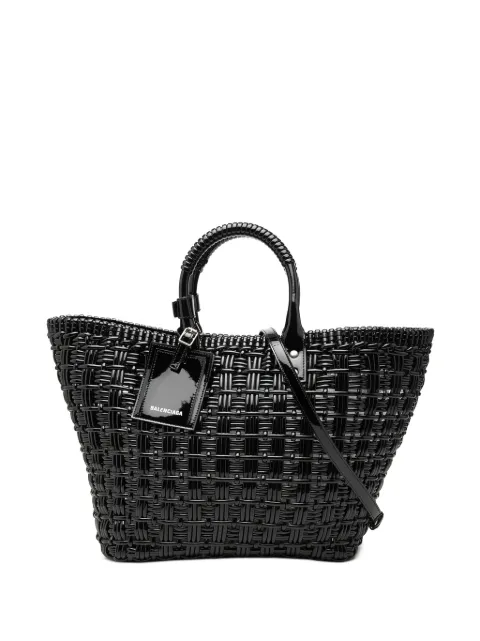 Balenciaga Pre-Owned 2000-2026 Small Faux Leather Bistro Basket Bag satchel Black 538YR59OBU77C6RD