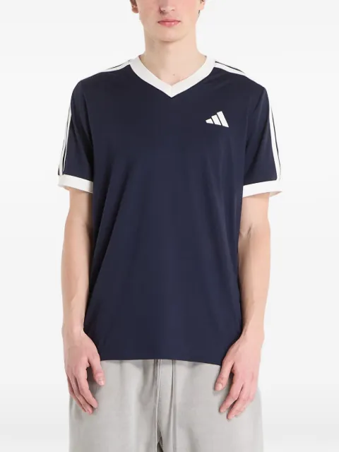 adidas V-neck striped T-shirt Blue KA5897