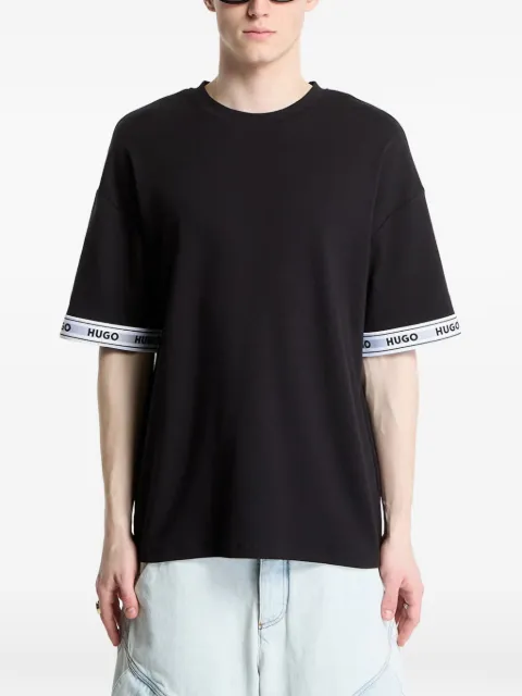 HUGO logo-trim T-shirt Black 50559725001
