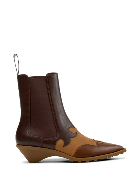Camper Anita panelled leather ankle boots Brown K400840002