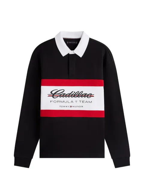 Tommy Hilfiger x Cadillac Formula 1 team-logo polo shirt Black MN0MN00088BDS