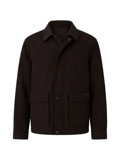Calvin Klein zip-up pocket-detail jacket Black LV04RF406GUB1