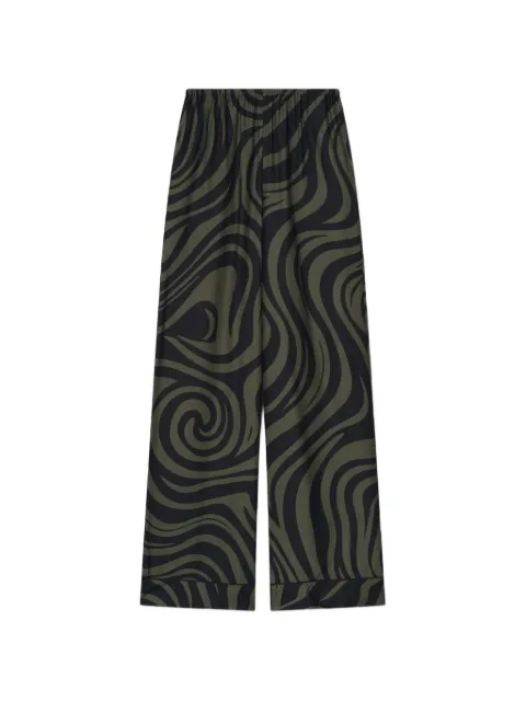 Nanushka Arveen swirl-print elasticated-waist trousers Black NW26SSPA27268
