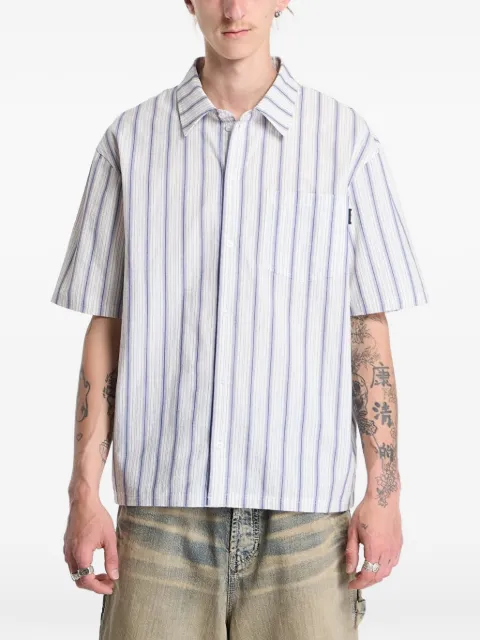Daily Paper striped logo-print shirt White 2610075