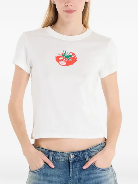 Nike graphic-print cropped T-shirt White IO3531