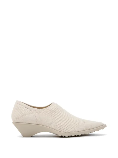 Camper x Issey Miyake Anna ribbed pointed-toe loafers Neutrals K201998001