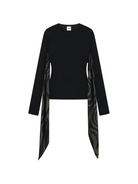 Nanushka Ahuic open-back tie-detail top Black NW26SSTP21899