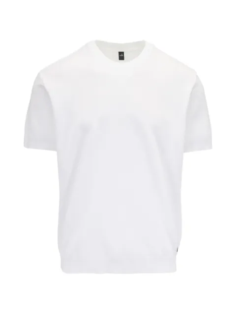 wahts piqué-weave crew-neck T-shirt White MILESLUXPIQ001