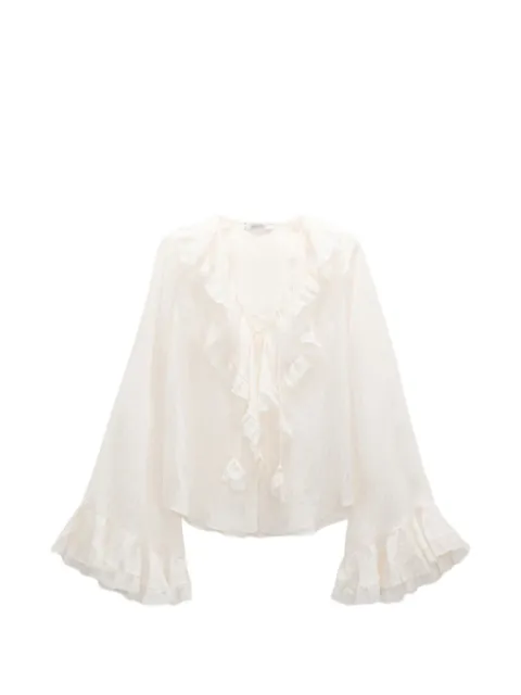 Dorothee Schumacher ruffled-detail blouse Neutrals 542106