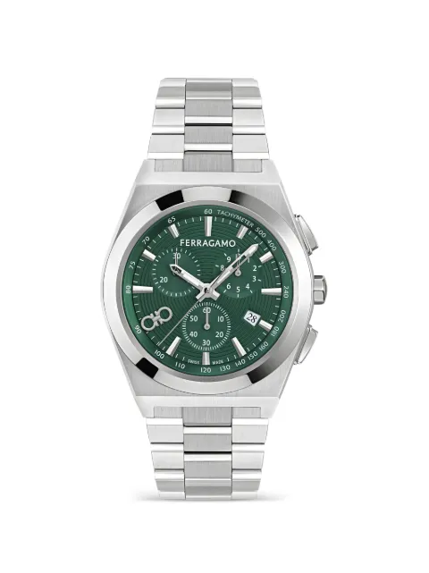 Ferragamo Vega Upper East Chrono 40mm watch Green SFVA00825
