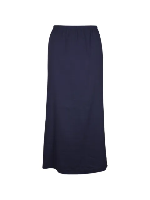 Peter Cohen side-slit midi skirt Blue 3464STLNAVY
