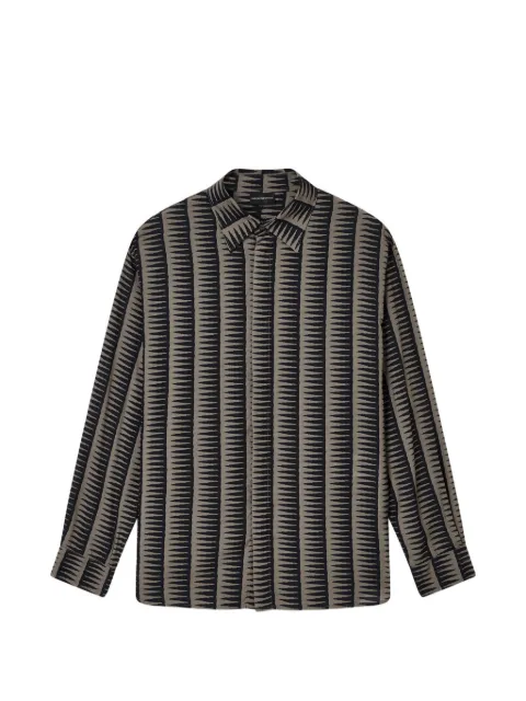 Emporio Armani striped long-sleeve shirt Black EM004178AF14214