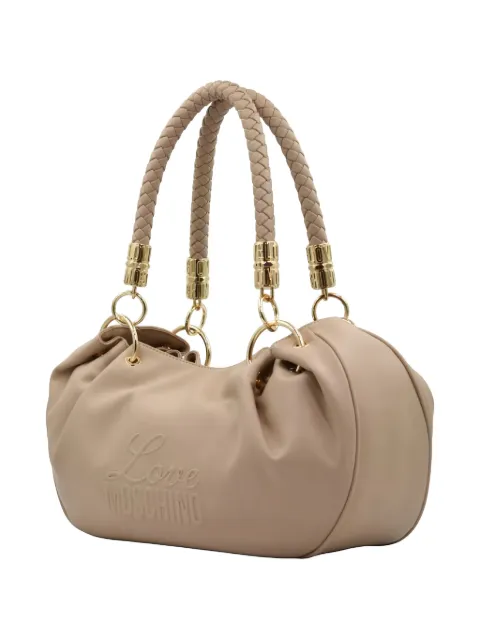 Love Moschino braided-handle gathered tote bag Neutrals JC4221PP0OKA0