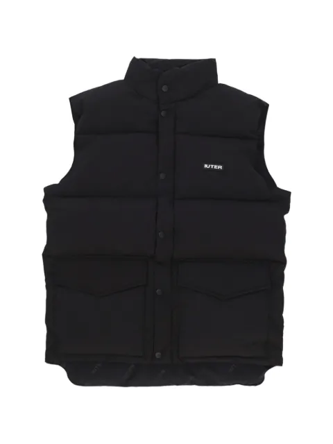 IUTER padded logo-print gilet Black 23WIJV01