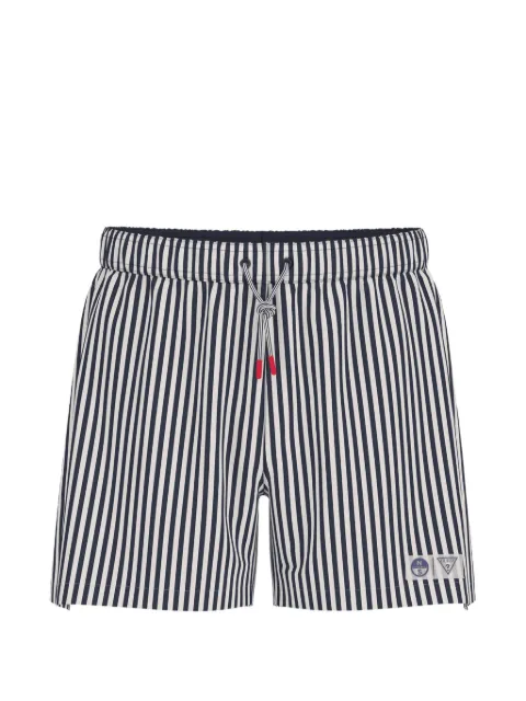 GUESS USA vertical-stripe drawstring swim shorts Blue M6GZ20W2170