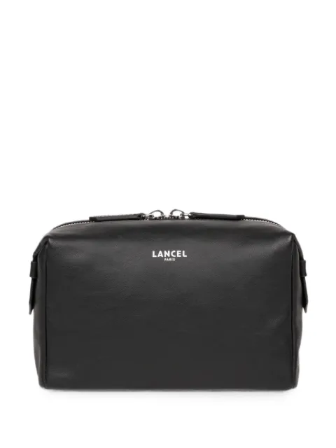 Lancel logo-print wash bag Black A1128310TU