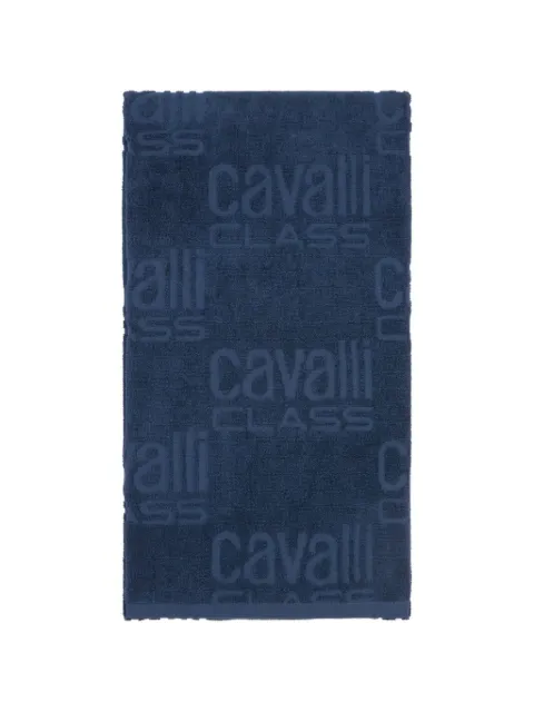 Cavalli Class logo-jacquard beach towel Blue QXH01IRXL03
