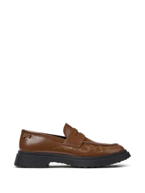 Camper Walden embroidered leather loafers Brown K100633049