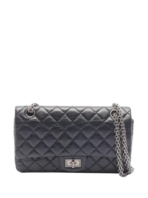 CHANEL Pre-Owned 2019 Quilted Aged Calfskin Reissue 2.55 Double Flap 225 shoulder bag Black SM1KKP58QJ907OSW