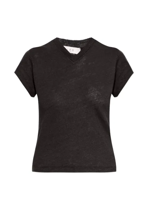 IRO V-neck linen T-shirt Black WF19SYBEL