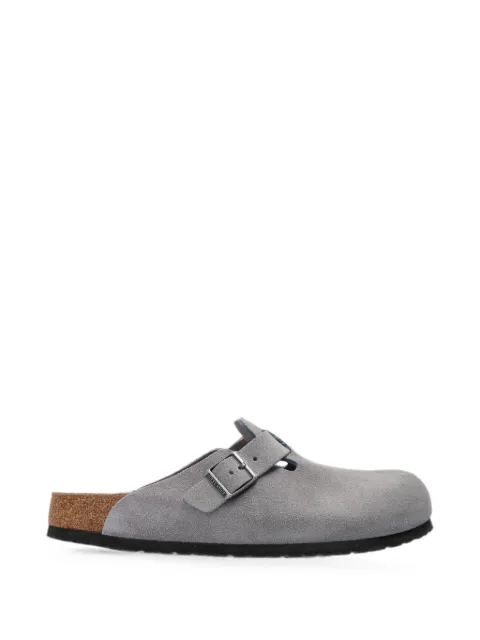 Birkenstock Boston buckle-fastening suede mules Purple 1032695