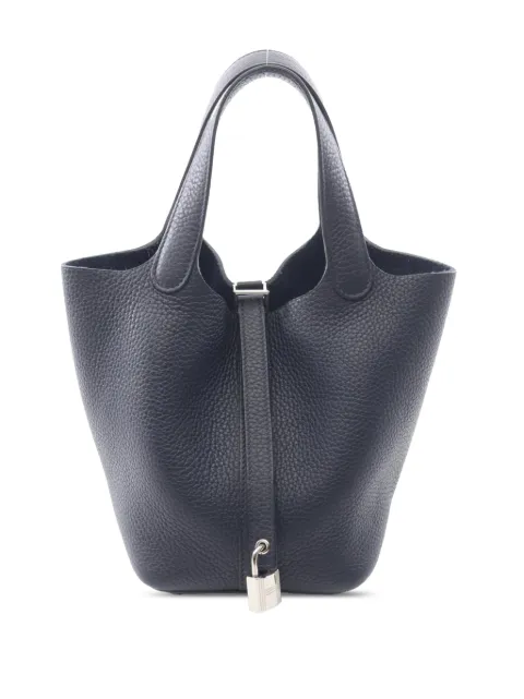 Hermès Pre-Owned 2021 Clemence Picotin Lock 18 handbag Blue B5XVP94TS56QWUXD