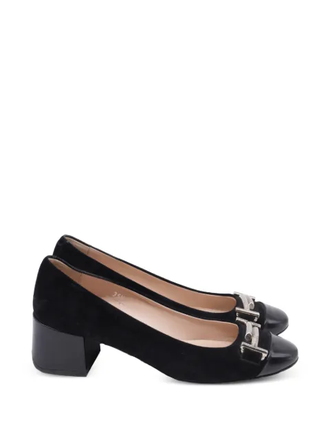 Tod's Vintage Double T pointed-toe pumps Black GILTPUUSSH735852W